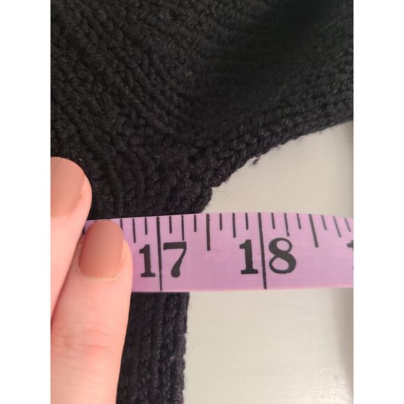 Banana Republic Merino Wool Black V Neck Sweater MEDIUM Closet Staple Warm Cozy - Picture 7 of 8